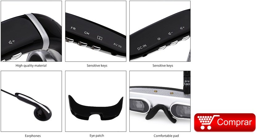 Gafas FPV F640 Video Glasses en Español